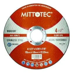 DISCO CORTE AC.INOX 4.1/2"...