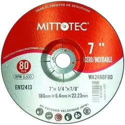 DISCO DESBASTE AC.INOX 7"...