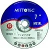 DISCO DESBASTE METAL 7"-1/4"(6.4MM) MITTOTEC