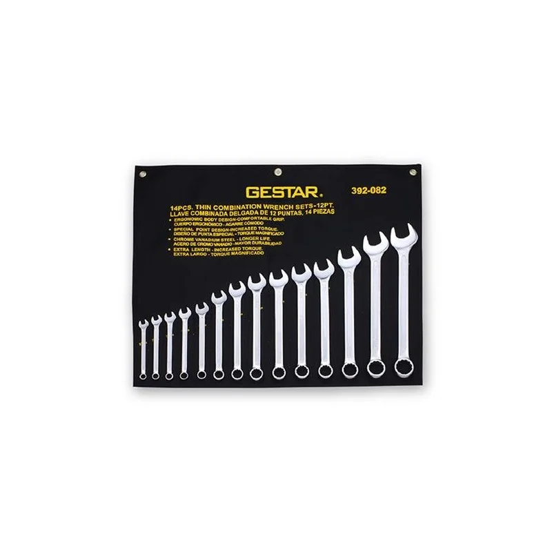 LLAVE PUNTA CORONA JUEGO 14PC 10-32MM 392082 GEST