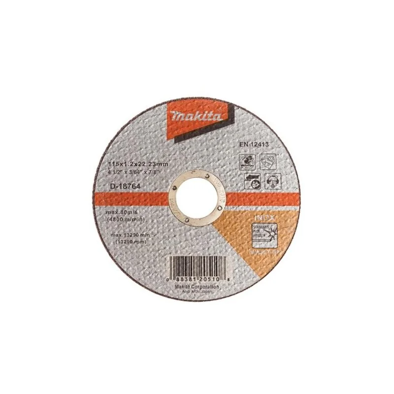 DISCO CORTE AC.INOX 4.1/2" -1.2MM D18764 MAKITA
