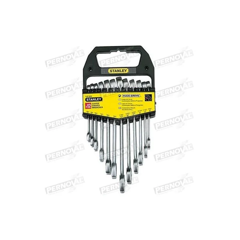 LLAVE PUNTA CORONA JUEGO 12PC MM/PL 71608 STANLEY