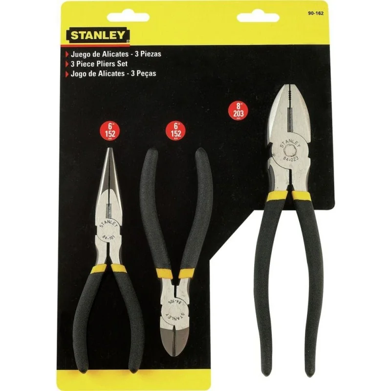 ALICATE JUEGO 03PC UN+CO+PT 90162 STANLEY