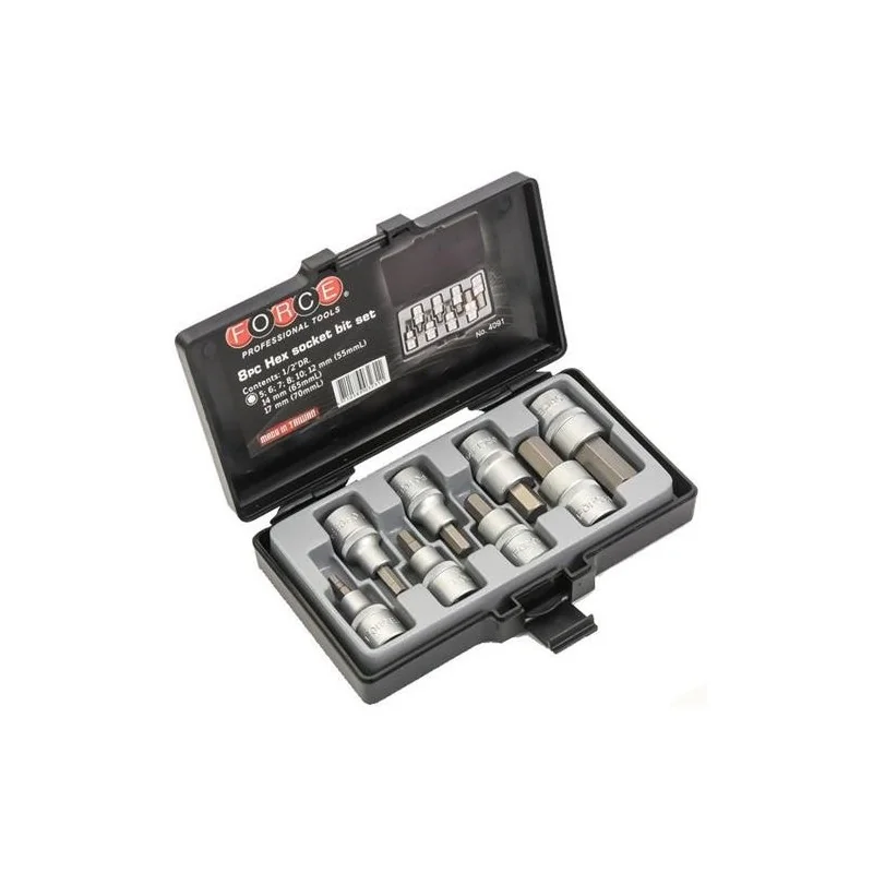 DADO JUEGO 1/2" 08PC ALLEN 05-17MM 4091 FORCE