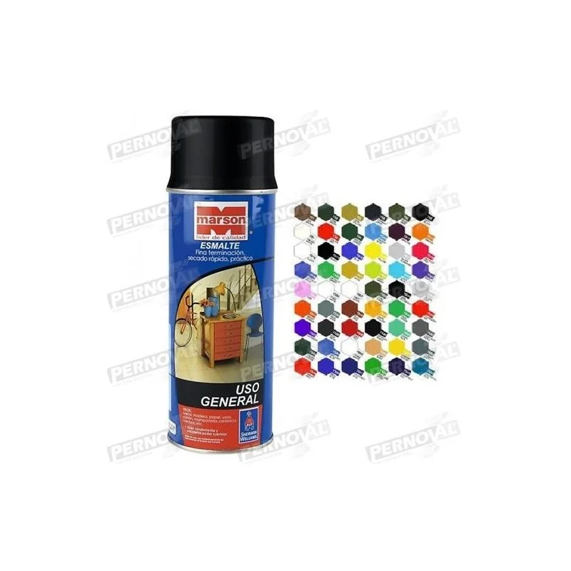 ESMALTE SPRAY 350ML NEGRO BRILLANTE MARSON