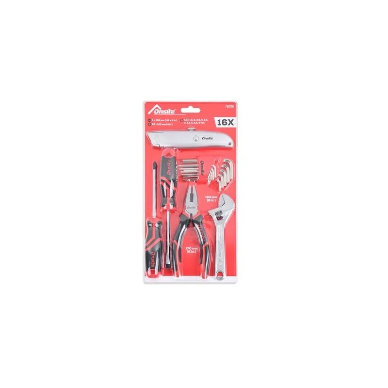 JUEGO HERRAMIENTAS BASICO 16PC BLIST 781016 ONSIT