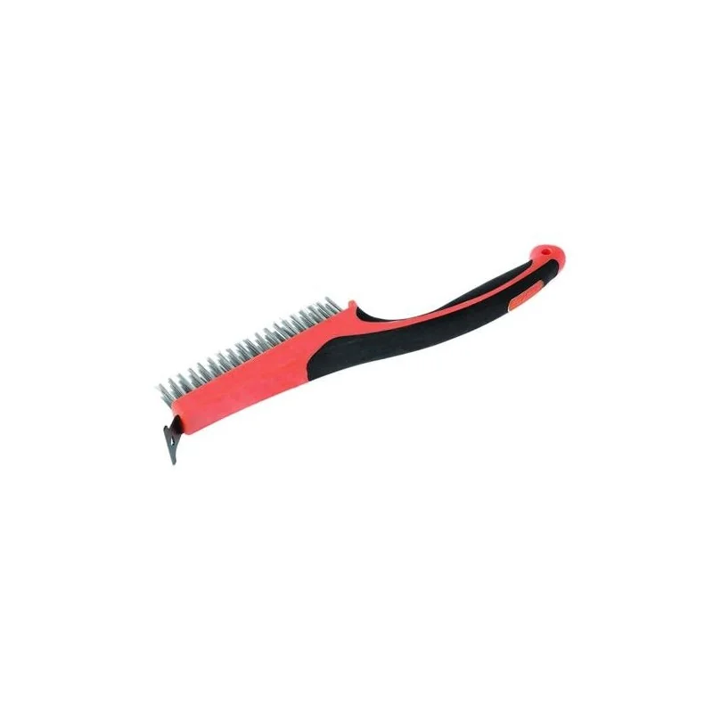 ESCOBILLA AC INOX 340MM M/REFORZ C/RASPAD 315021