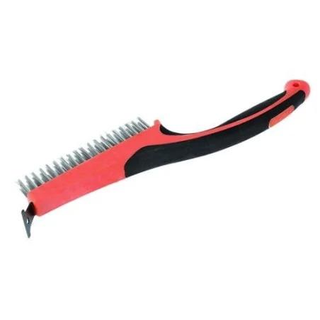 ESCOBILLA AC INOX 340MM M/REFORZ C/RASPAD 315021