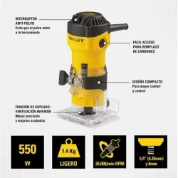 Fresadora 1/4" 550W 35000Rpm St55-B2C Stanley