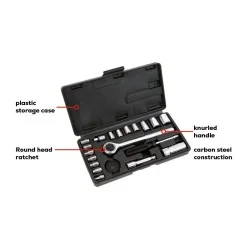 DADO JUEGO 1/4 Y 3/8" 21PC 04-17MM ACC 734421 ONS