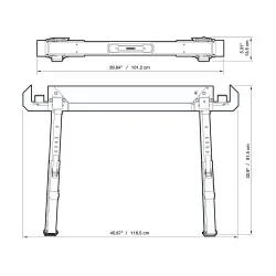 SOPORTE CABALLETE MESA DE TRABAJO TBC700 TOUGHBUI