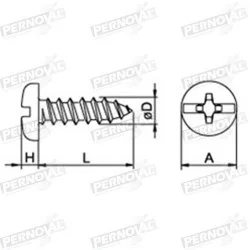 ROSCALATA BINDING ZINCADO D.RAN 06 X 3/4
