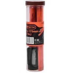 LAPIZ CARPINTERO 7 8PC C/SACAPUNTA 298409 TACTIX